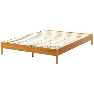 Struttura del letto a doghe in legno massello di dimensioni personalizzate di vendita calda King Queen Single Bed Frame