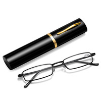 Étui portable 2026 pour lunettes de lecture avec porte-stylo, anti-lumière bleue, pour hommes et femmes, montures optiques tendance, vente en gros personnalisée