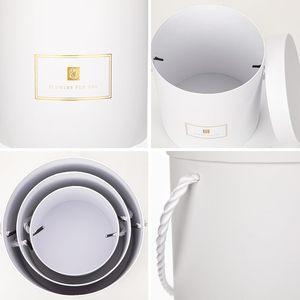 White lidded gift <b>box</b> set, 3-piece <b>round</b> nested gift <b>box</b>, suitable for gift giving, customizable according to needs - Product Image 3