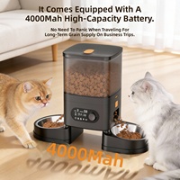 Distributeur intelligent d'aliments pour animaux de compagnie 4L en acier inoxydable avec IA, perception audiovisuelle, interaction via application et connectivité Wi-Fi pour chiens et chats – Direct Usine