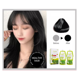Tinta Permanente Nera per Capelli Apple 500ml*2 Senza Ammoniaca, Colorazione Rapida in 5 Minuti, Copre i Capelli Grigi - Product Image 2