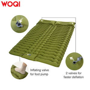 Colchoneta Inflable Woqi 200x140x6cm Verde, Colchón Doble de Inflado Rápido para Camping, Viajes y Montañismo - Product Image 5