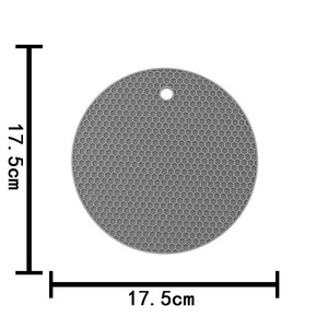 Tapis de table multifonctionnel en silicone pour cuisine, dessous de verre rond antidérapant et résistant à la chaleur, support de pot - Product Image 4