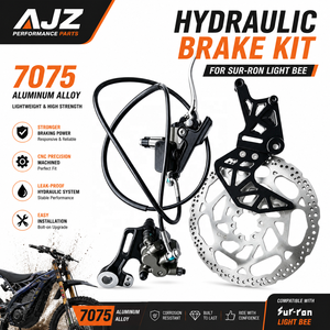 Kit <span class=keywords><strong>de</strong></span> Freno Trasero <span class=keywords><strong>de</strong></span> Calidad para Sur-Ron Light Bee X, Calibre Hidráulico <span class=keywords><strong>de</strong></span> Aluminio Forjado CNC, Frenado Consistente, Piezas <span class=keywords><strong>de</strong></span> Repuesto para Bicicleta Eléctrica Profesional - Product Image 1