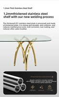 Vente en gros d'ensemble Tables de cuisine de salle à manger à haute brillance table et chaises de luxe en or 8 places