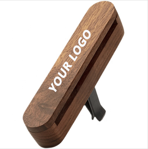 Ücretsiz Logo araba kokuları oto Vent hava difüzörü Vent klip siyah ceviz araba ahşap difüzör ahşap araba havalandırma klip - Product Image 5