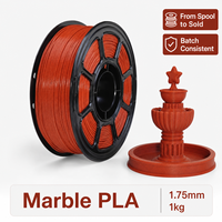 Filament PLA Marbre 1,75 mm 1 kg Multicolore Sans Trames Sans Obstruction Lot Constant pour Pièces Fonctionnelles d'Impression Agricole
