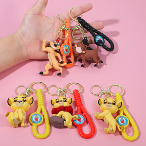 Lindo Llavero de Goma con Personaje de Dibujos Animados Simba, <span class=keywords><strong>Rey</strong></span> León 3D, Colgante de Aluminio, Duradero, Ecológico y Personalizable - Product Image 2