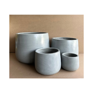 Macetas de Fibra de Vidrio Estilo Cemento, Resistentes a la Intemperie, Duraderas y Sostenibles para Decoración de Jardín, Precio de Fábrica - Product Image 1