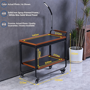 3 Tier Rolling Stainless Steel Beverage Cart Mobile Drink Service <b>Trolley</b> with Storage Shelves Heavy Duty <b>Bar</b> Cart for Hotel - Product Image 4
