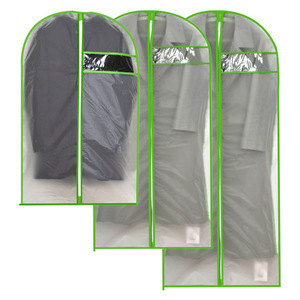 Funda para Ropa de PEVA Transparente, a Prueba de Polvo, para Guardar Trajes, con Forro Gris de Poliéster, para Uso Doméstico - Product Image 1