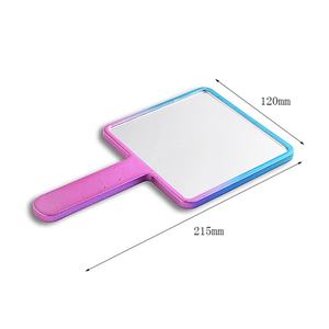 Custom Private Label Square UV Printing Multi-color Plastic Single Side Handheld <b>Mirror</b> - Product Image 4