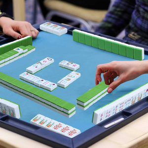 Lionwich CN-025 Stock 1.24*0.91*0.63 Pulgadas, Juego de Lujo de 160 Fichas de Mahjong Americano Verde, Grabado en Acrílico de 4 Capas - Product Image 4