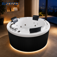 Bain à remous extérieur moderne pour 4 personnes, confort ultime, avec 60 jets, en acrylique et fibre de verre, contrôlable par ordinateur