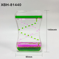 XINBAOHONG Sablier en acrylique au design Art Déco, jouet anti-stress à gouttes d'huile liquide, avec couleur personnalisable pour le jeu sensoriel