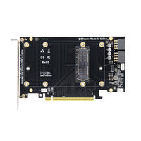 Kartu Riser SXM2 ke PCIe X16 Berkualitas Tinggi, Adaptor Ekspansi GPU, Catu Daya Ganda 8-Pin dengan Pelat Belakang Logam untuk Server AI