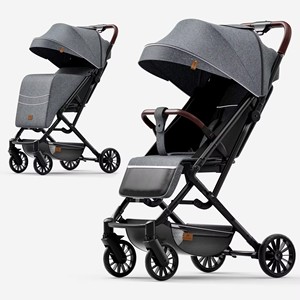 Baby Stroller 3-in-1 Pram <b>Cart</b> Pushchair Car Seat High Landscape Trolley <b>Foldable</b> 4-Wheel Stainless Steel Frame Eco-Friendly for - Product Image 2