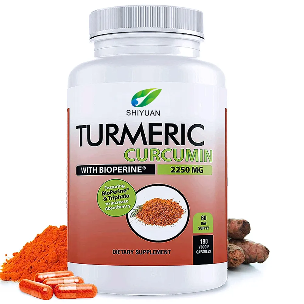 Private Label Aanpasbare Formulering Curcumine Zwarte Peper Schoonheid Verbeterde Immunogezondheid Food Gummies-Capsules Halal Vegan