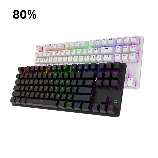 Hot Sale 87-Key Wired Gaming Backlit Mechanical RGB Keyboard TKL Keyboard for Desktop Computer Gamers Teclado Gamer