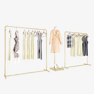 Présentoir <span class=keywords><strong>de</strong></span> vêtements sur pied en métal monocouche, spécialement conçu pour les magasins <span class=keywords><strong>de</strong></span> vêtements - Product Image 5