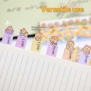 กระดาษโน้ตรูปหมีน่ารัก ดีไซน์ครีมแบร์แบบแถว ใช้ซ้ำได้ กระดาษโน้ตการ์ตูนสำหรับจดบันทึกข้อความ - Product Image 5