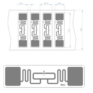 Etiqueta adhesiva pasiva de papel con incrustaciones secas de formas personalizadas, etiqueta de seguridad de seguimiento a prueba de manipulaciones UHF <span class=keywords><strong>Rfid</strong></span>, etiqueta de joyería - Product Image 6