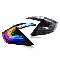 Komplett Neue Modifizierte LED-Rückleuchten-Einheit für Honda Civic 2016-2021 mit Kabelloser App-Steuerung für Lichtfarben