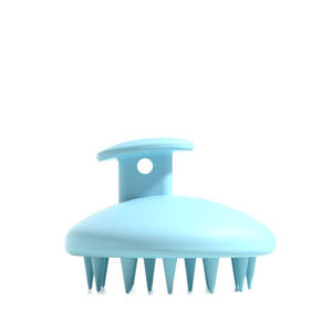 Brosse à cheveux en silicone pour massage du cuir chevelu avec trous pour accrocher, utilisable sous la douche - Product Image 2