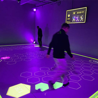 Projecteur holographique interactif pour sol de parc d'attractions, interaction intérieure, jeux interactifs pour sol, système de projection