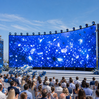 Pantalla LED Curva para Exteriores P2.6 de Alquiler, 4K, Alto Brillo 5000cd, 120Hz, IP65 Impermeable, con CMS Basado en la Nube y RDM para Escenarios