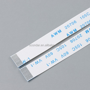 สายแบนแบบยืดหยุ่น SCONDAR Custom AWM 20624 20706 20861 20798 80C 60V VW-1 40 51 พิน FFC ขนาด 0.5 มม. 1.0 มม. สำหรับจอ LCD ทีวี แล็ปท็อป - Product Image 6