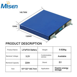 मुक्त बबबबार ग्रेड एक + 3.2v 22a प्रिस्मेटिक लिथियम आयरन फॉस्फेट Lf22k उच्च c दर एलएफपीपी 3.2v जीवन बैटरी सेल - Product Image 2