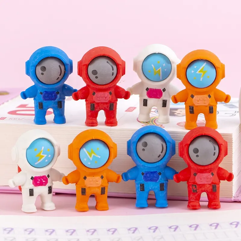 Wholesale Promotional Cute Novelty Kawaii Funny Spaceman Pencil Erasers Rubber