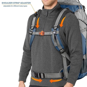 Ba lô leo núi 50L tùy chỉnh, túi đựng đồ cắm trại chống nước có kèm áo mưa, ba lô đi bộ đường dài nhẹ 45+5 lít - Product Image 5