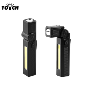 Lámpara de Trabajo LED con Clip Magnético, Cabezal Plegable de 90 Grados, Linterna COB, Recargable por USB Tipo-C, Linterna de Bolsillo para Camping y Reparaciones - Product Image 1