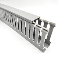 Goulotte de câblage électrique flexible en PVC gris 100*50, entièrement fermée, ignifuge, pour températures de -40°C à 70°C