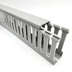 Gray 100*50 Completely Closed Available Flexible Wiring Ducts Out Door Pvc Trunking