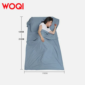 Forro de saco de dormir tipo sobre Woqi, de poliéster transpirable, para viajes, camping, hotel, uso doméstico, tamaño adulto. - Product Image 4