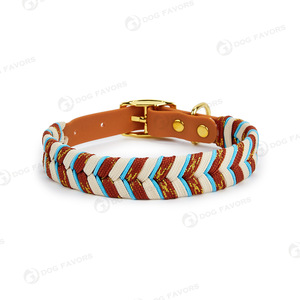 2025 Tùy Chỉnh Sang Trọng <span class=keywords><strong>Handmade</strong></span> Không Thấm Nước Vật Nuôi Cổ Áo Bện Paracord PVC Dệt Đào Tạo Đèn Cho Chó Mèo Phong Cách - Product Image 6