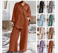 Ensemble 2 pièces pour femmes musulmanes, tunique tunique surdimensionnée, ensemble haut de pantalon, survêtement deux pièces, costume arabe turc de Dubaï