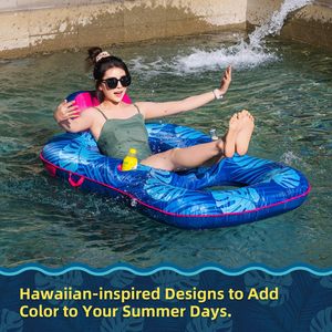 Du lịch hồ bơi nổi dành cho người lớn, cao cấp di động đóng gói VảI Hồ bơi bơm hơi nổi, sang trọng nổi với tựa lưng và giữ cốc - Product Image 2