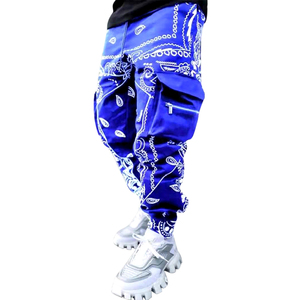 Pantalones Jogger Personalizados Baisheng de Alta Calidad, Pantalones Cargo con Estampado de Bandana y Franja Reflectante, Pantalones para <span class=keywords><strong>Hombre</strong></span> - Product Image 2