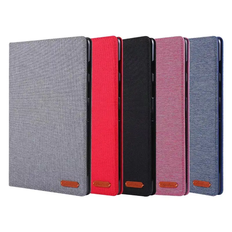 Funda magnética de cuero PU a prueba de golpes para Galaxy Tab S5E S6 10,5 S8 S7 T720 T860 X700, funda plana de grano vaquero