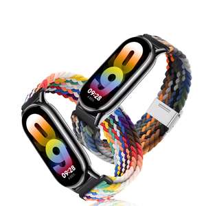 Bracelet en nylon tressé avec boucle, bracelet en nylon tressé arc-en-ciel, adapté à Xiaomi Mi Band 9 - Product Image 1