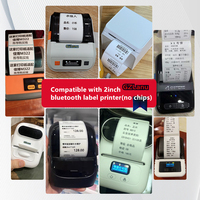 20-50Mm Gulungan Stiker Label Tiga Lapis Perekat Diri Tahan Air Tahan Air Kertas Pengganti Bebas BPA Label Portabel M110 M120 M220