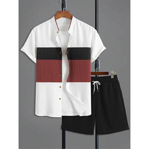 <span class=keywords><strong>Conjunto</strong></span> de camisa de vacaciones Hawaiana para <span class=keywords><strong>hombre</strong></span> de sublimación con diseños de impresión únicos pedidos mixtos aceptados Proveedor Dropshipping - Product Image 3