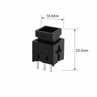 Interruttore a pulsante momentaneo SUDA KAN-43D 12V DC 2A 14.5x23.5mm, testa quadrata miniaturizzata in plastica IP65 1NO1NC per elettrodomestici