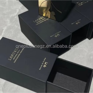 Custom Printed Logo <b>Black</b> <b>Box</b> UV Matte Lamination for Watches/Jewelry Rigid Paper Cardboard Glossy Foil Drawer for Gift - Product Image 1