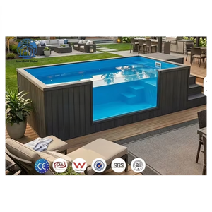 <span class=keywords><strong>Piscine</strong></span> en conteneur de 20 pieds avec fenêtre de visualisation transparente, <span class=keywords><strong>piscine</strong></span> <span class=keywords><strong>hors</strong></span> <span class=keywords><strong>sol</strong></span> préfabriquée de luxe, prête à l'emploi - Product Image 1