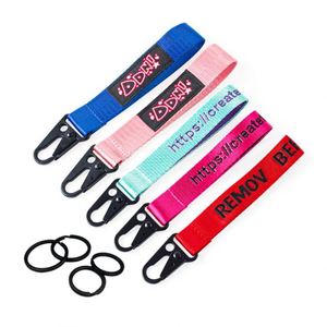 High Quality Personalized Logo Woven Custom Wallet <b>Key</b> <b>Chain</b> Lanyard Gift Leather Keychain - Product Image 4